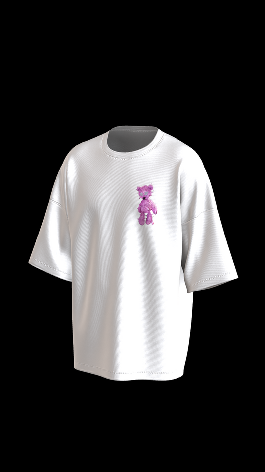 “FREEDOM Bear” Oversized Tee – White